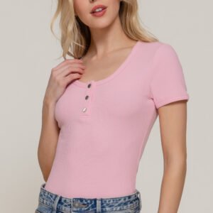 BODY CORTO SLV DE CANALÉ CON BOTONES A PRESIÓN